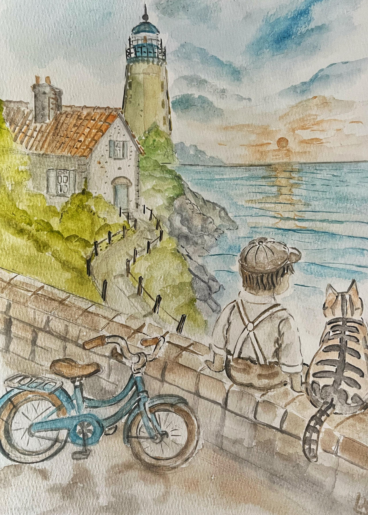 The Boy, the Cat, and the Lighthouse